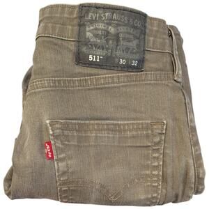 Levis 511 Olive Green Jeans Mens size 30x32 Slim Fit Pants (31x30.5)